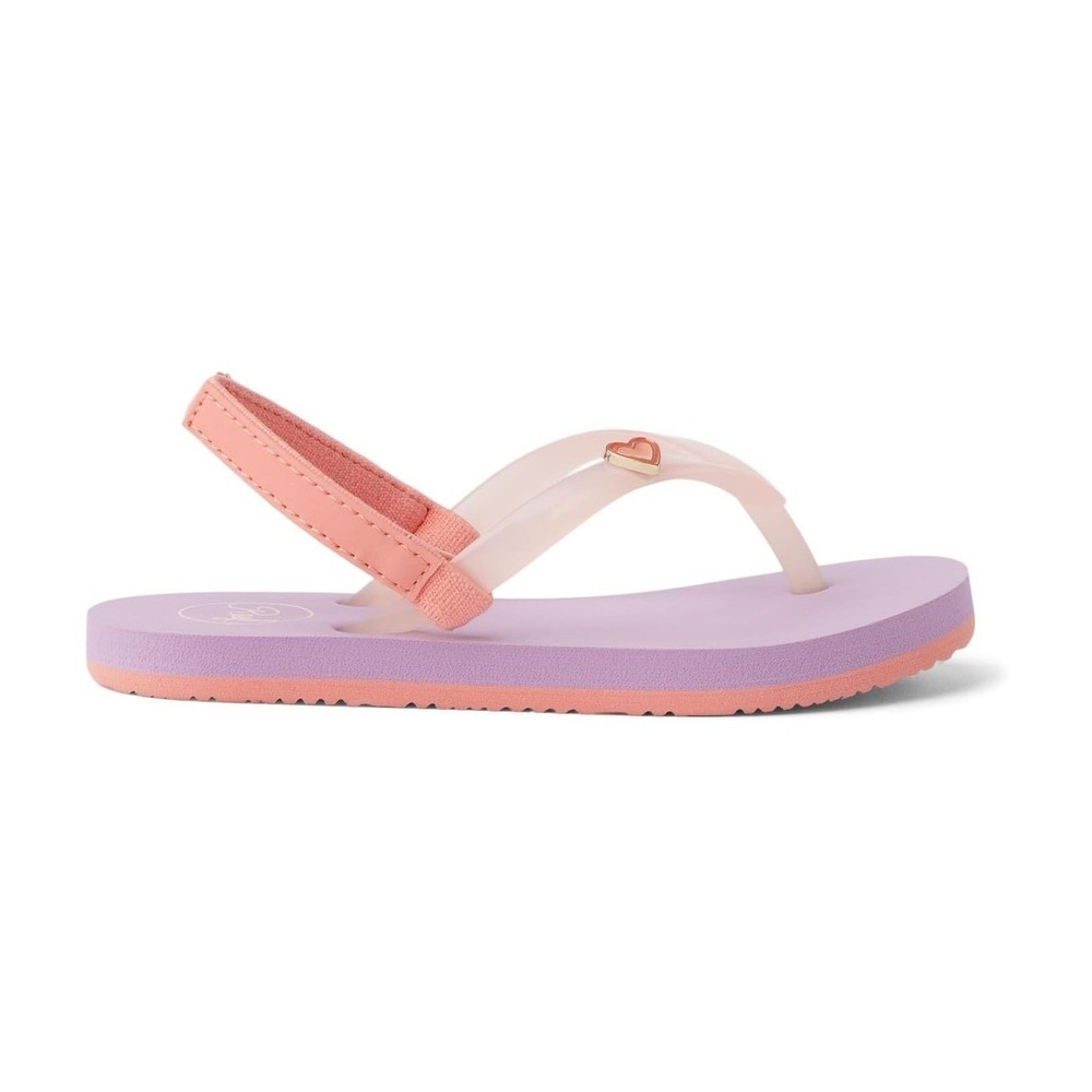 REEF Kids Size 11 Little Charming Flip Flop Thin Strap Sandals Lavender/Coral - Picture 3 of 8